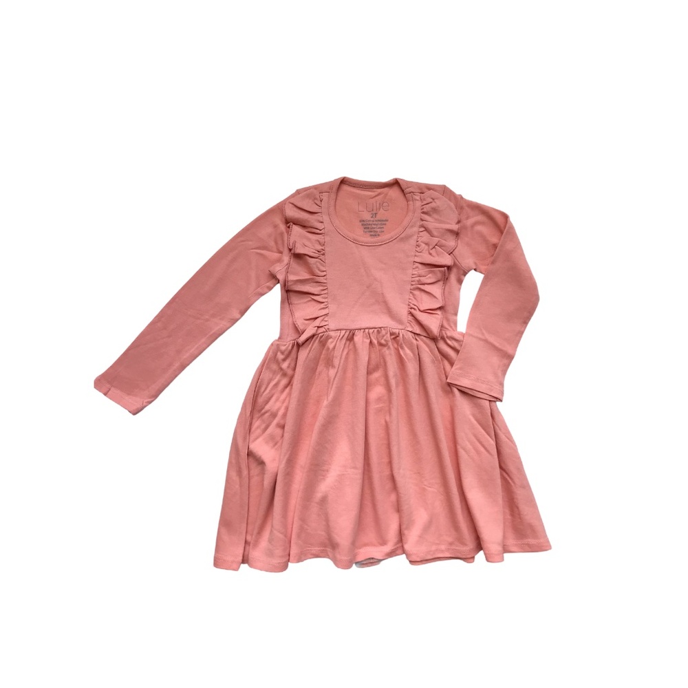 Ruffle Dress - Coral